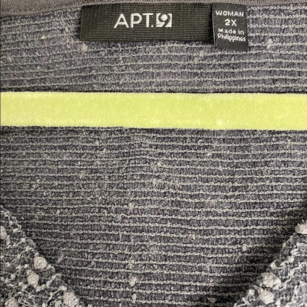Apt 9 Gray V-Neck Sweater Sz 2X - Picture 4 of 5